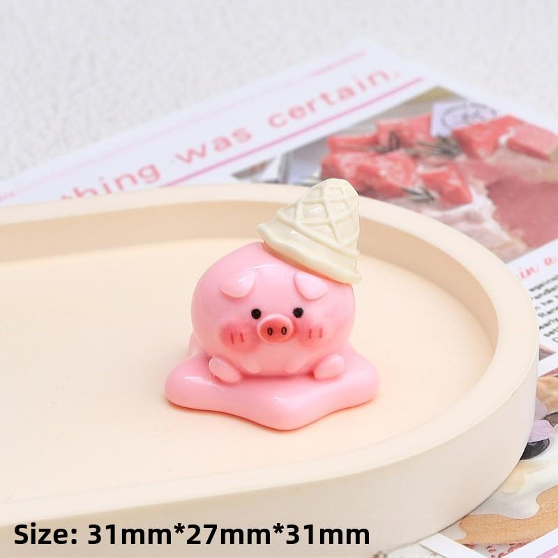 3D Pig Food Play Cream Glue Смола Украшения Брелок для DIY Ювелирные Изделия