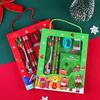 Christmas Stationery Set Cartoon Xmas Pattern Pencil Sharpener Erasers Pencils Kawaii School