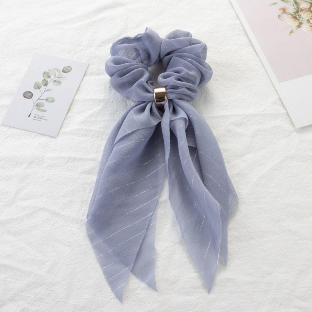 Женские длинные резинки для волос с бантом из ленты для девочек, держатели для хвостиков, повязки на голову из веревки, новые шифоновые кружевные петли для волос