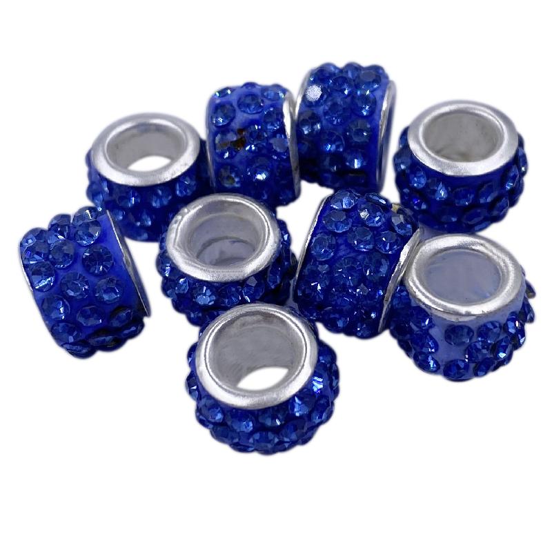 10 шт. 12 мм большое отверстие CZ хрустальные бусины горный хрусталь разделитель подвески подходят для браслет ожерелье DIY ювелирные аксессуары