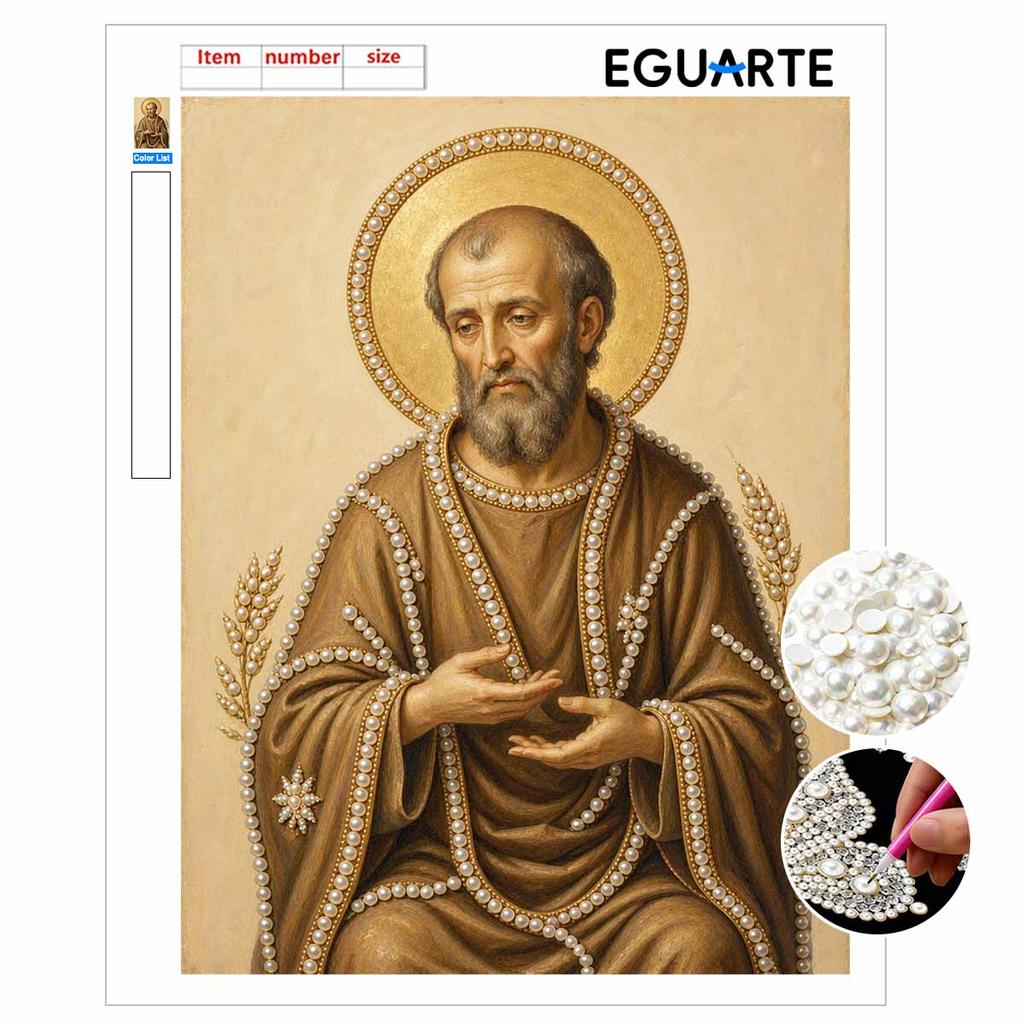 DIY 3D Pearl Diamond Painting Art Set Saint Joseph Religious Home Decor Art Set Wall Art