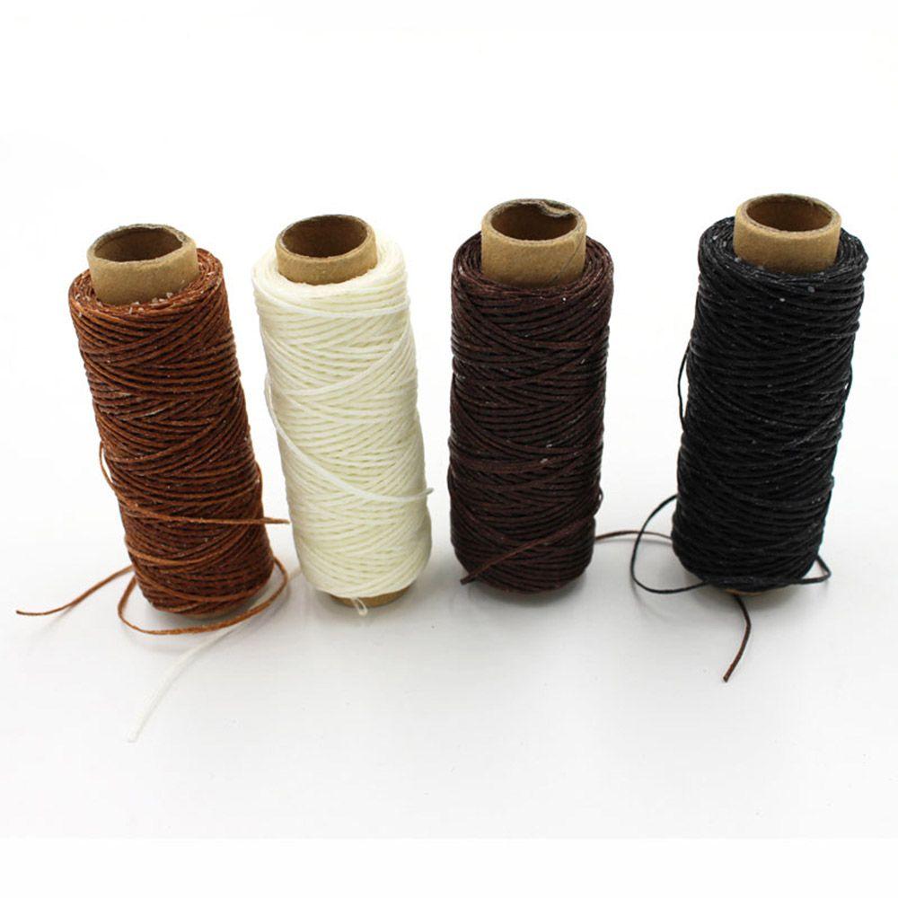 50Meters Durable Flat Hand Stitching Handicraft Leather Waxed Thread Sewing Line Cord
