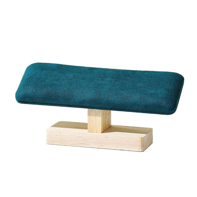 Wooden Single Layer Bracelet Display Stand Velvet Watch Jewelry Organizer Bar For Headband Chain