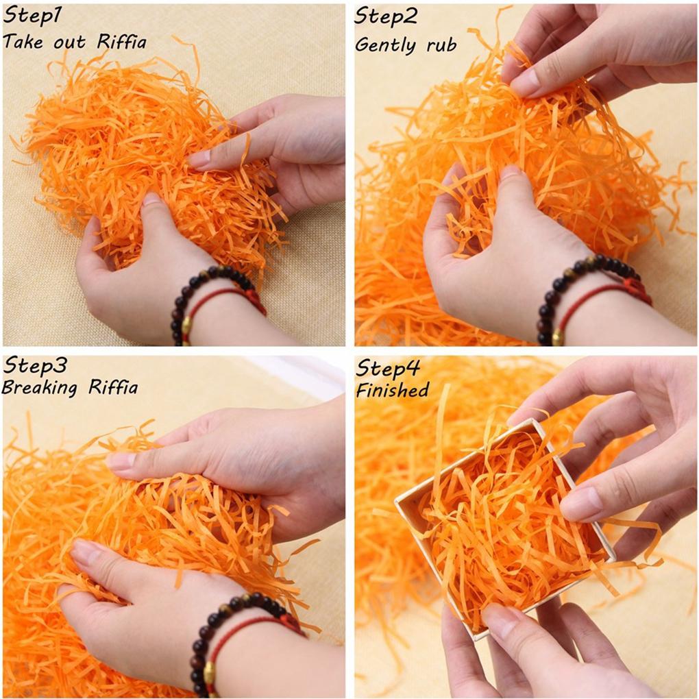 1 Pack Lafite Paper Raffia Filler Colorful Shredded Box Packaging Decoration Practical Wedding Party Easter New Year