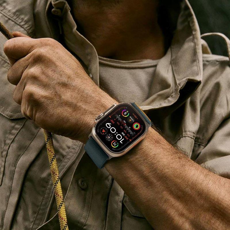 Sport Nylon Watch Straps for Apple Watch Band 49 46 45 44 42 38 40 41mm Rugged Loop Strap with G-Hook for iWatch S11 10 9 8 SE
