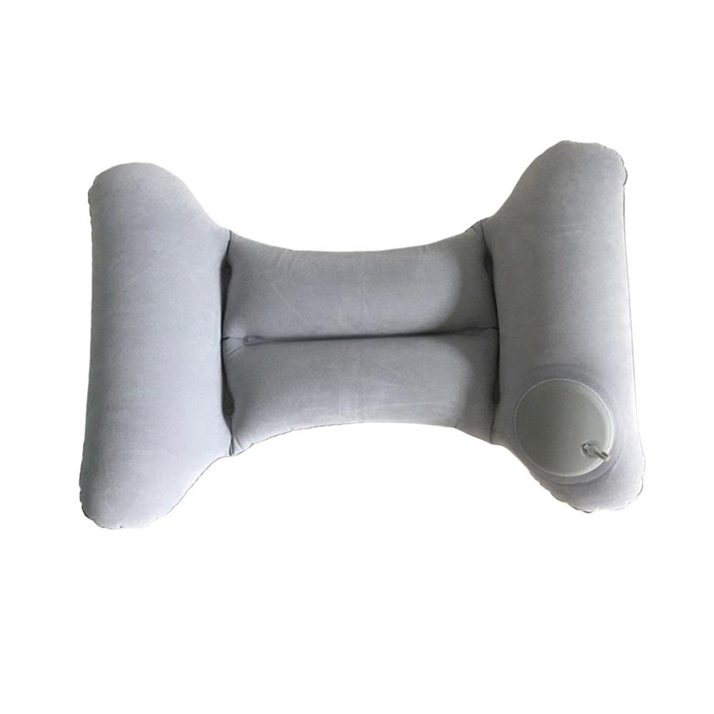H Shape Inflatable Waist Pillow Press Type Waist Support Pad Compact Lumbar Cushion Airplane