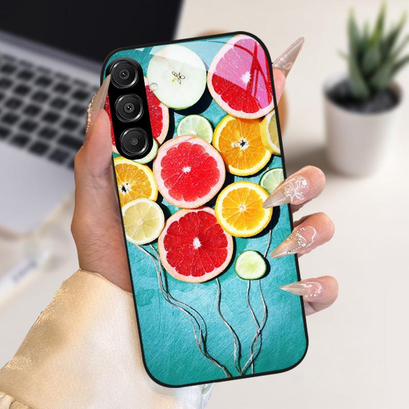 Модный Чехол Для Samsung A55 A56 Чехол A25 A26 Закаленное Стекло Чехол Для Телефона Для Galaxy A15 A35 A36 Жесткий PC Стекло Защитный Fundas