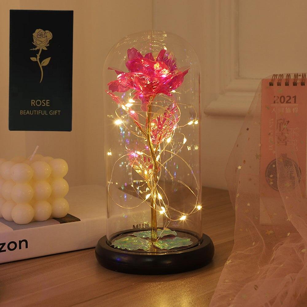 Xiaomi 1 шт. Горячая светодиодная зачарованная роза Galaxy Rose Eternal Beauty Rose с гирляндами в куполе для Дня святого Валентина, свадьбы, вечеринки, Дня матери