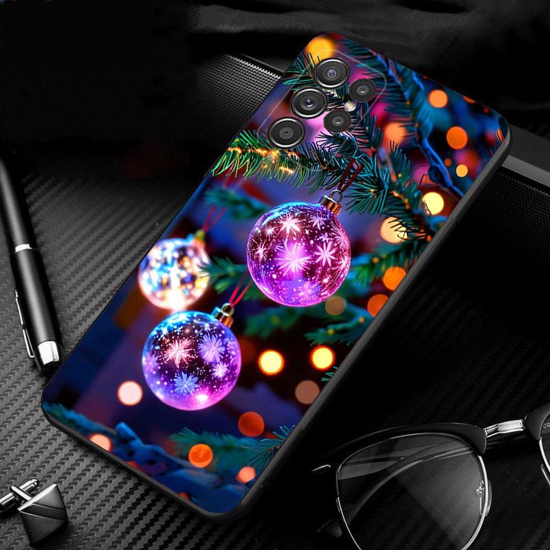 Phone Case For Samsung Galaxy S25 S24 S23 S22 S21 Ultra S24 S23 S22 S21 S25 Plus S24 S25 FE Christmas Ball Tree
