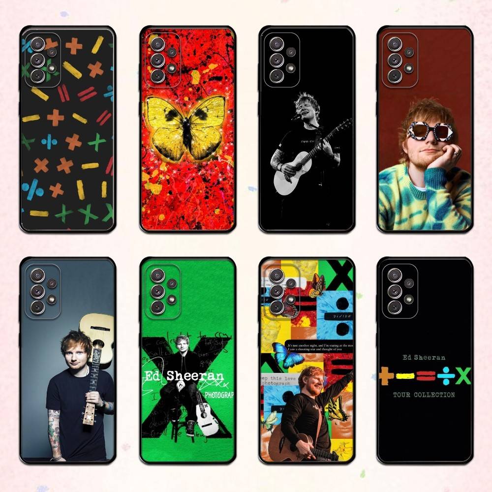 Stylish Singer E-Ed S-Sheeran Phone Case For Samsung S 25,24,23,22,30,21,10,9,Ultra,Plus,Lite,FE,4,5 G Soft Black Case