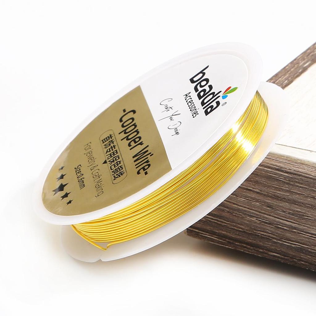 Copper Beading Wire for DIY Bracelet Necklace Colorfast Jewelry Cord String Craft Making