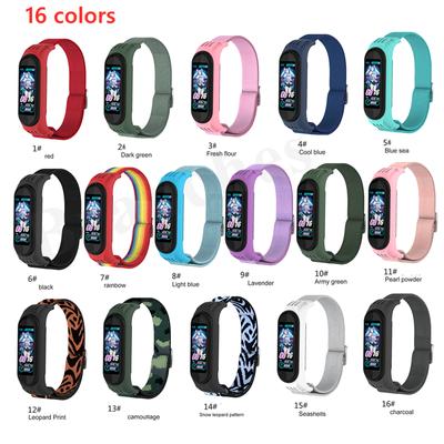 Нейлоновый эластичный сменный браслет для Xiaomi MI Band 7 6 5 ремешок спортивный дышащий браслет 4 3 аксессуары для смарт-часов Loop