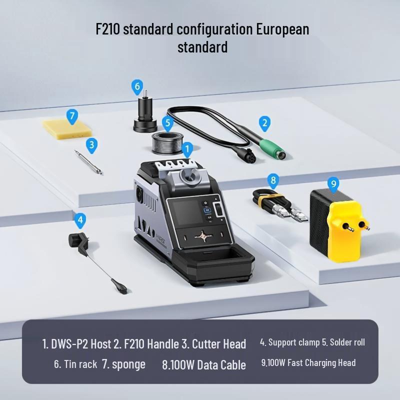 FNIRSI DWS-P2 Паяльная станция с постоянной температурой 245°C DIY-набор для ремонта мобильных телефонов с паяльником 210