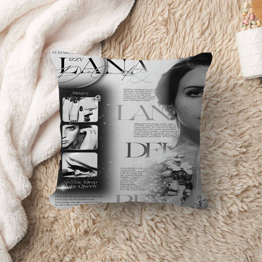 Певец LLana DDel RRey Подушки Подарки Мебель для домашнего офиса Диван для спальни Чехол для подушки в машину xсм