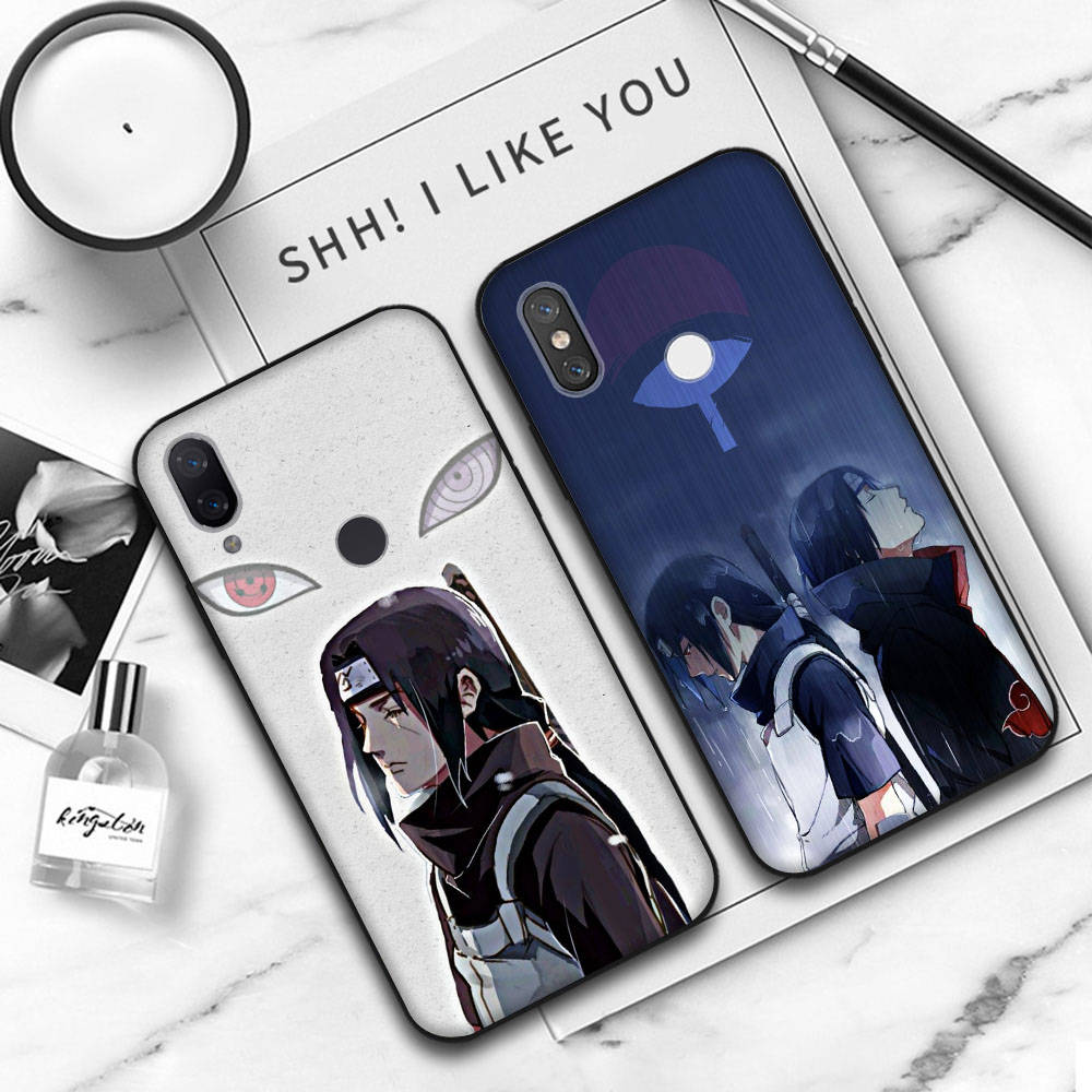 JW71 Наруто Учиха Итачи черный мягкий чехол для iPhone 16 15 Plus 14 13 Pro 8 SE XR XS Max P30 Nova 5T Y5P Y6 Y7 Y8P Y9 Realme C30 C33 C31 VIVO Y36 V27