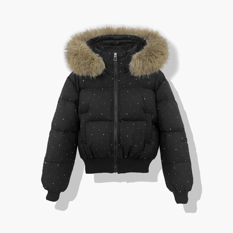 Hot Diamond Gypsy Spice Girl Dark New Warm Winter Versatile Jacket Women's Loose Down Cotton Clothing