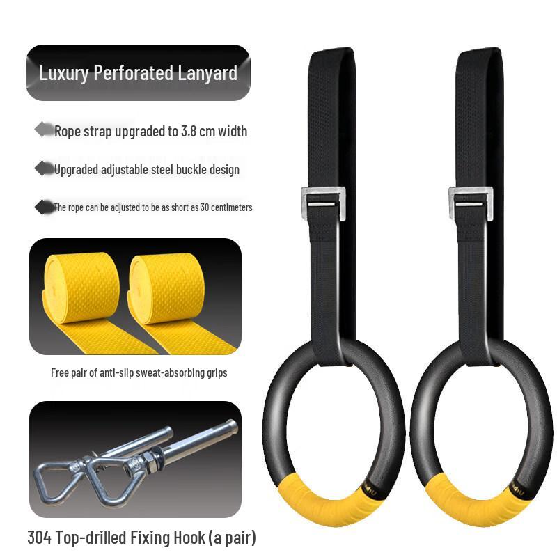 Indoor Pull-Up Rings & Horizontal Bar Set