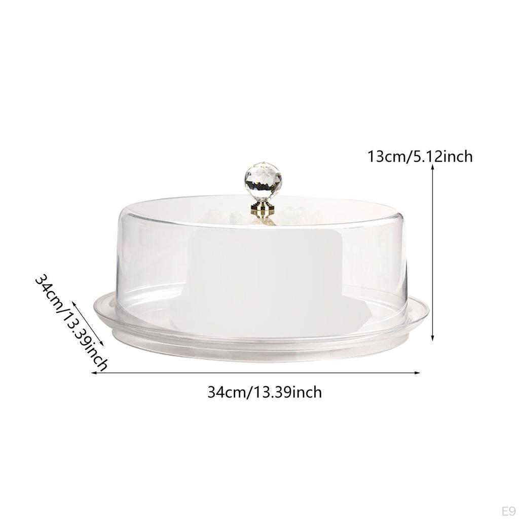 Акриловая подставка для торта с куполом, держателем для сервировочной тарелки и выпечкой