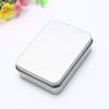 In-stock Mini Silver Rectangular Frosted Tin Box for Jewelry, Hairpins, and Poker Storage
