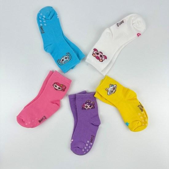 Catchtinipping Children's One Size Cotton Medium Socks 5 Foot Set, a Popular Character In Korea