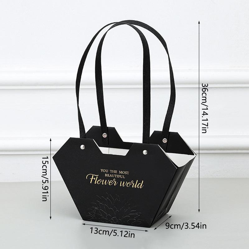 1 шт. Портативная цветочная корзина, упаковка для роз, подарочная коробка для свадьбы, дня рождения, рождественской вечеринки, букета цветов, декора