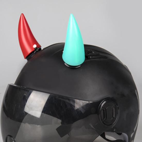 2 шт. Универсальное украшение для шлема с изображением демонов-рогов для ночной езды, персонализированные светодиодные фонари для шлема, перезаряжаемые через USB, украшение для шлема