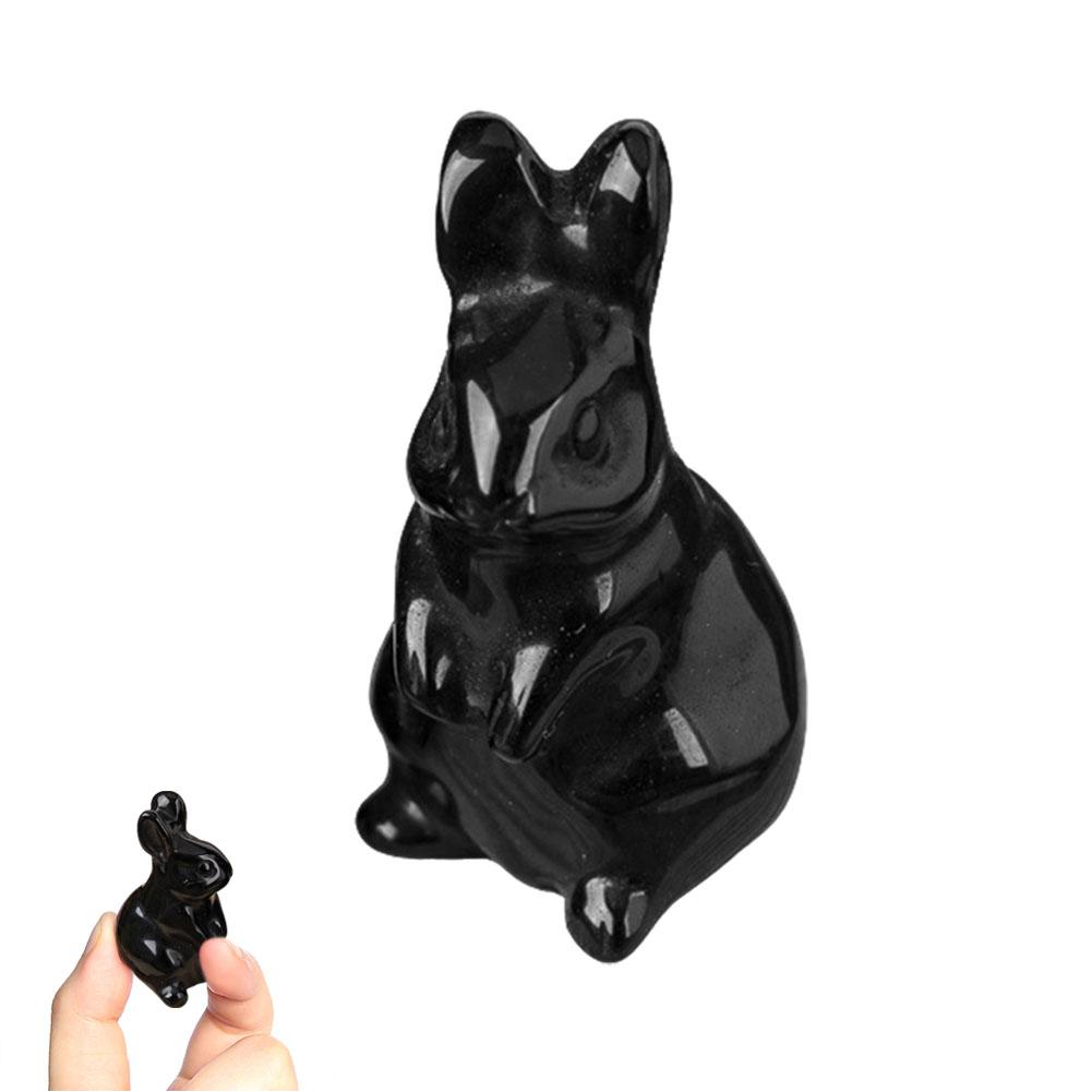 Фигурка кролика, вырезанная из натурального камня, исцеляющий кристалл, аметист, энергетический кварц, статуэтка животного, кролик, вырезанный по чакрам, фигурка животного кролика