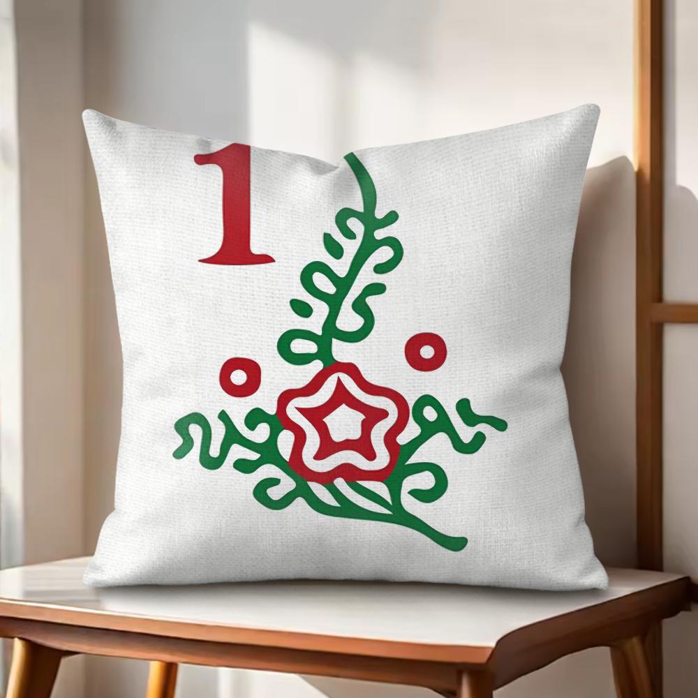 Fun Mahjong Cushion Cover Natural Linen Organic Fabric DoubleSided Printing Couch Pillow Covers Home Decor