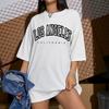 T-Shirt Women's Los Angeles California USA Street Fashion Short Sleeve Oversized T-Shirt Breathable Top Loose Hip Hop Streetwear