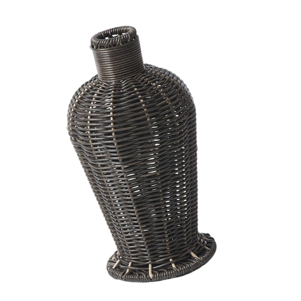 Винтажная плетеная ваза для цветов из искусственного ротанга для дома, кухни, имитация плетения, держатель для цветов, контейнер, настольный декор