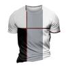 Fashion Striped Print - Men's Casual Round Neck Short Sleeved T-shirt