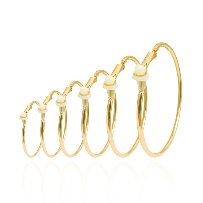 Large Hoop Clip-On Earrings - Trendy European & American Style for Women