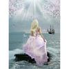 Full 5D Diy Diamond Painting Back View of Sea Girl Embroidery Cross Stitch Home Decor Handmade Gift
