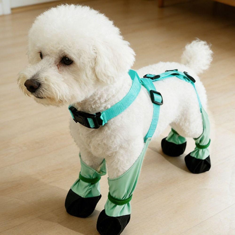 Adjustable Dog Suspender Boots Waterproof Anti-Slip Dog Shoes Pets Paws Protector  Walking