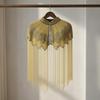 Beaded Fringe Capelet Decorative Geometric Style