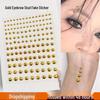 Золотые Стразы - Накладные Пирсинг для Носа, Губ и Бровей - Приклеивающиеся Украшения для Лица
