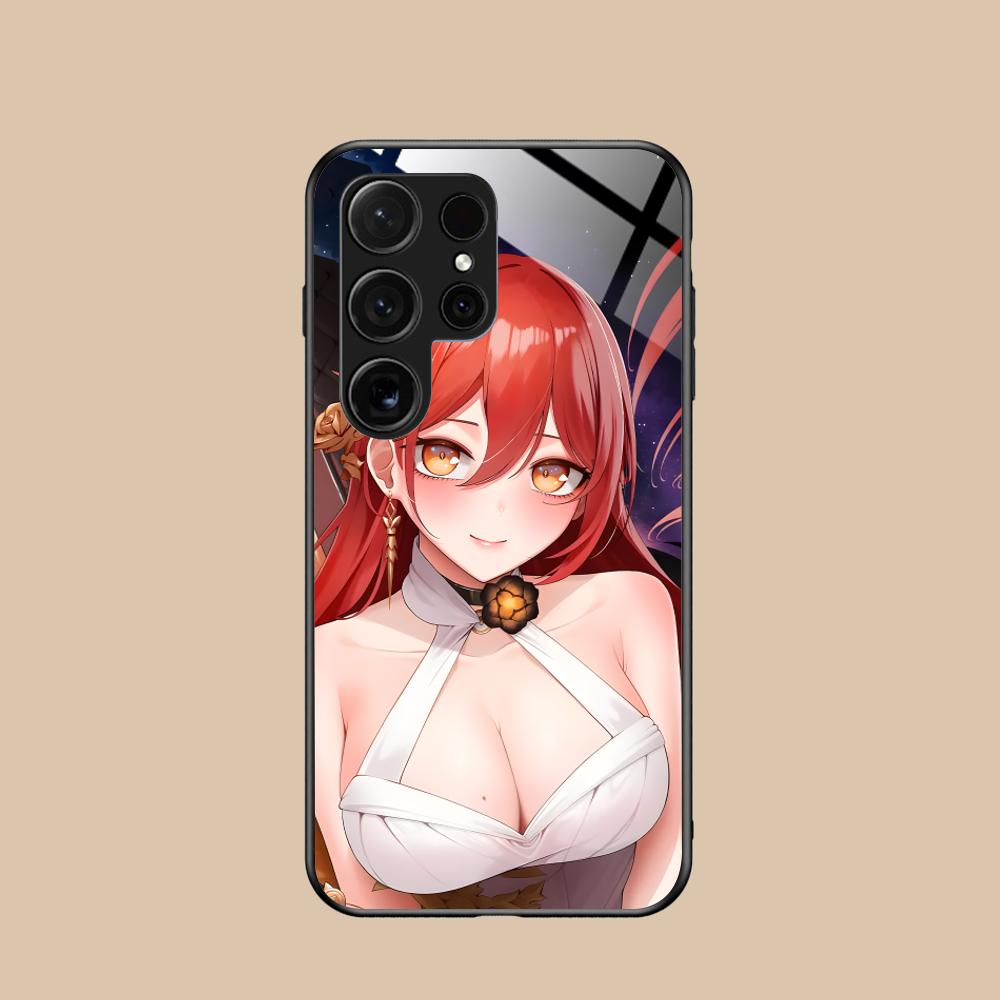 Стеклянный чехол HSR Himeko для мобильного телефона Samsung Galaxy S26 S25 S24 S23 S22 S21 S20 Note20 Plus FE Ultra Цветная крышка