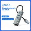 USB/USB-C 1000Mbps Ethernet Lan Adapter 3 port USB3.0 Hub Docking Station Type C USB to RJ45 Gigabit Network Card For MacBook PC 3