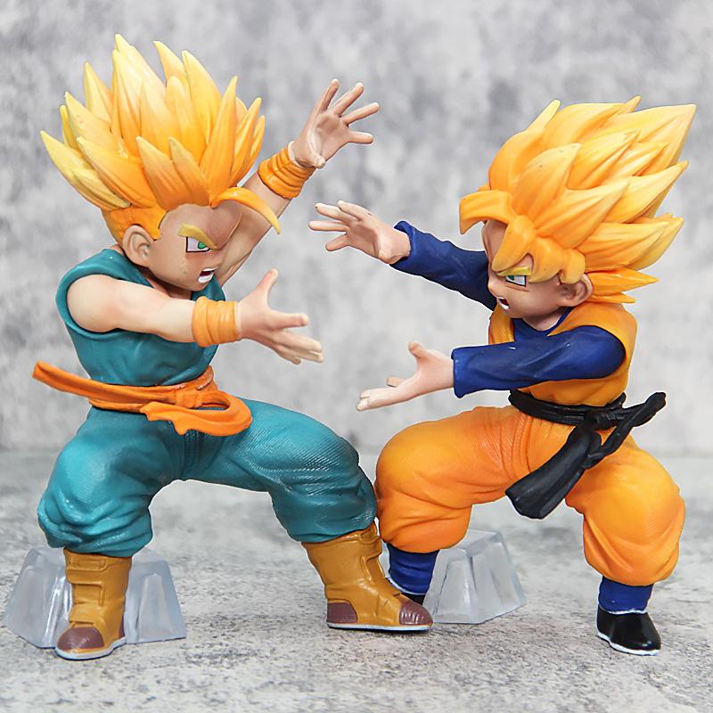 Фигурка Сон Гохана и Транкса из аниме Dragon Ball, 15 см, ПВХ, статуэтка, модель, украшение, коллекционная кукла, игрушка, подарок.