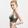Ladies Triangle Cup Lace Bra Sexy Lingerie Wireless Brassiere Ultra Thin Underwear Gathered Push Up Bralette