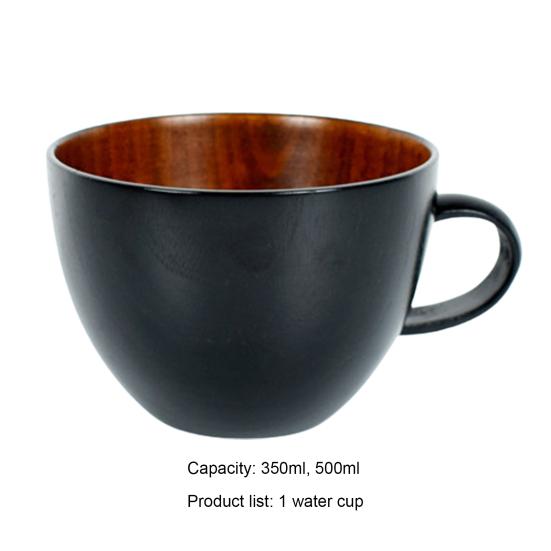 Деревянная чашка на 350 мл/500 мл, легко чистящаяся чаша в японском стиле, небьющийся стакан для сока
