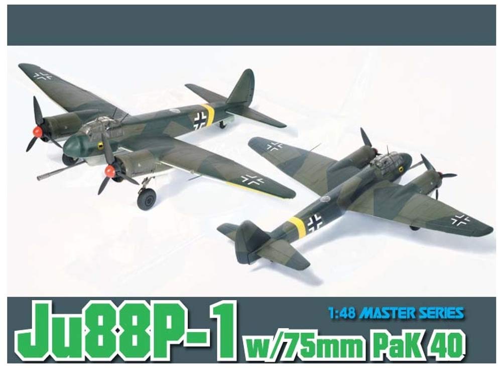 Дракон Вторая мировая война Люфтваффе Junkers 75мм пушка PaK40 Tank Buster Пластиковая модель DR5543 1/48 Ju88P-1 и противотанковая пушка