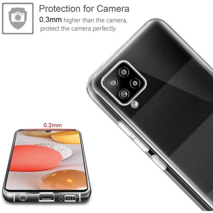 Чехол для Samsung Galaxy A42 Прозрачный Чехол Силиконовый Гель ТПУ + Закаленное стекло Защита экрана, [Жидкий кристалл] Чехол Ult508406