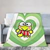 Keroppi Flannel Blankets Anime  Fashion Throw Blankets for Home 125*100cm Bedspread,