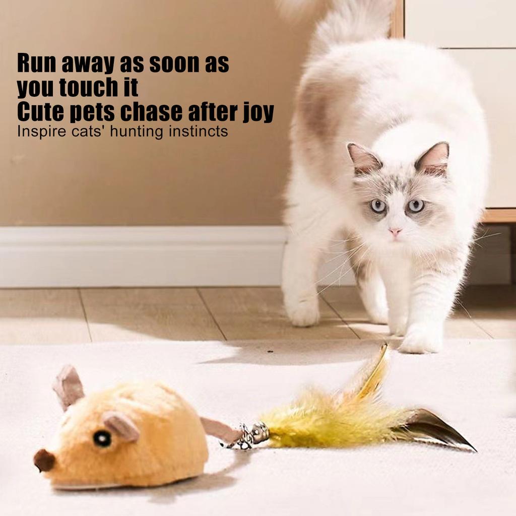 Cat Simulation Toy To Boredom. Sound. Plush. Intelligent. Electric. Small Mouse. Automatic. Cat