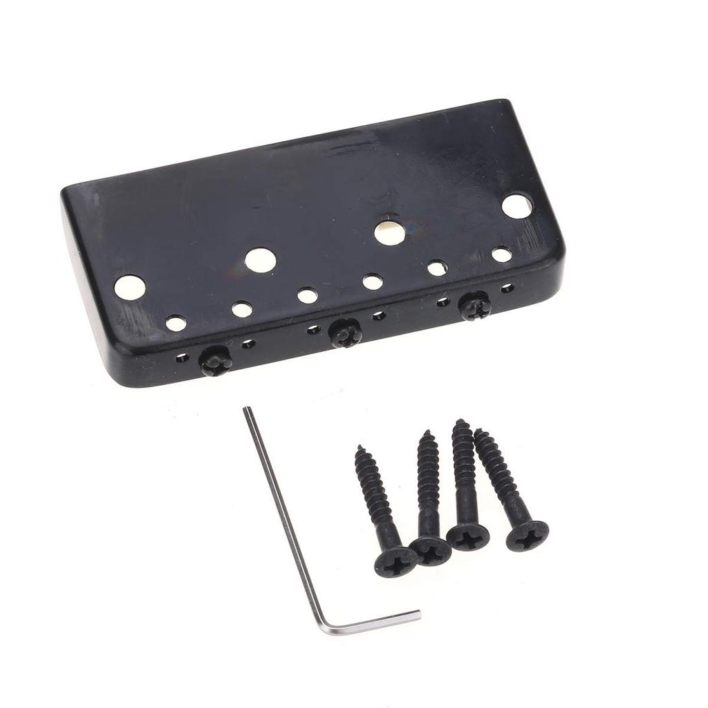 Wilkinson WTBS Short Brass Compensated Telecaster Bridge for Humbucker or Vintage Electric Black 3-Saddle Tele-Style Guitars,