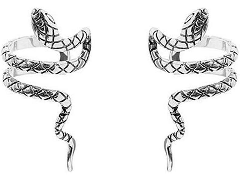 Шикарный кафф на ухо в форме змеи: Дизайн в стиле ретро премиум-класса, не требует пирсинга