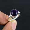 Кольцо с натуральным аметистом, серебро 925 пробы, овальный кабошон, фиолетовый драгоценный камень, свадебный подарок для помолвки