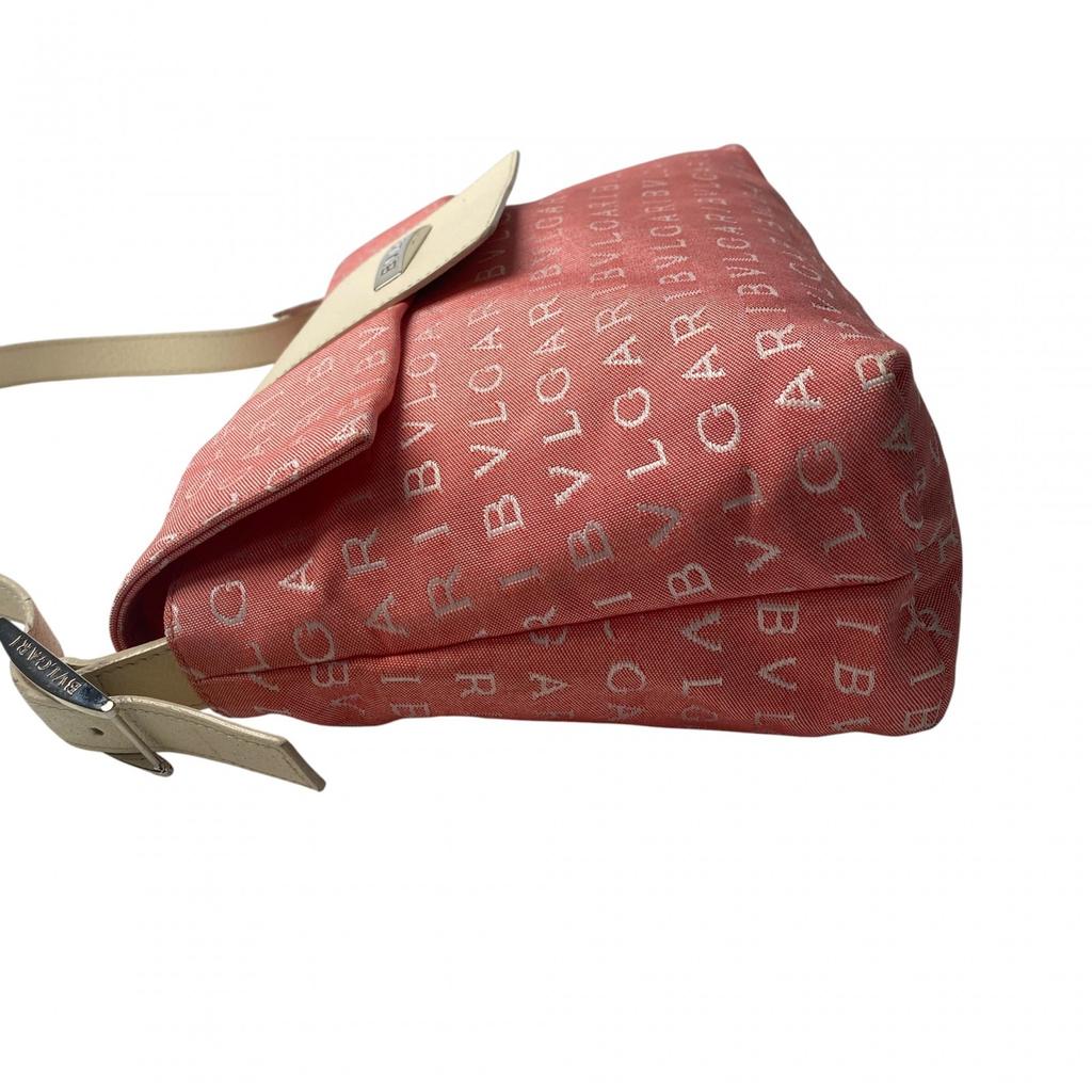 Used BVLGARIHandbag Pink/Ivory canvas/leather Women
