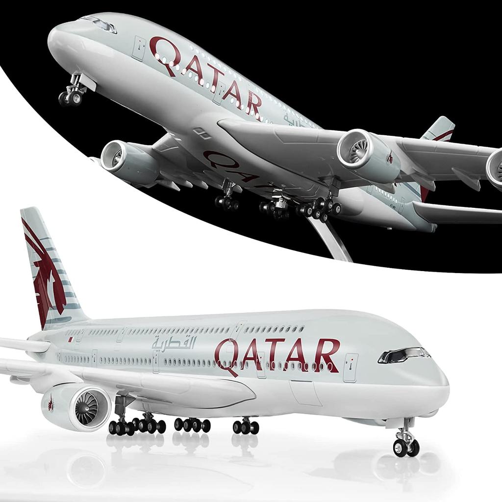 Масштаб 1/160 50,5 см Самолет Airbus A380 Модель авиакомпании Air France со светодиодной подсветкой и колесами Литой пластик смола Самолет для коллекции